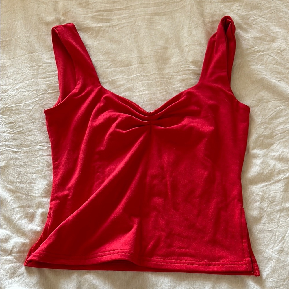 Red Sleeveless Top